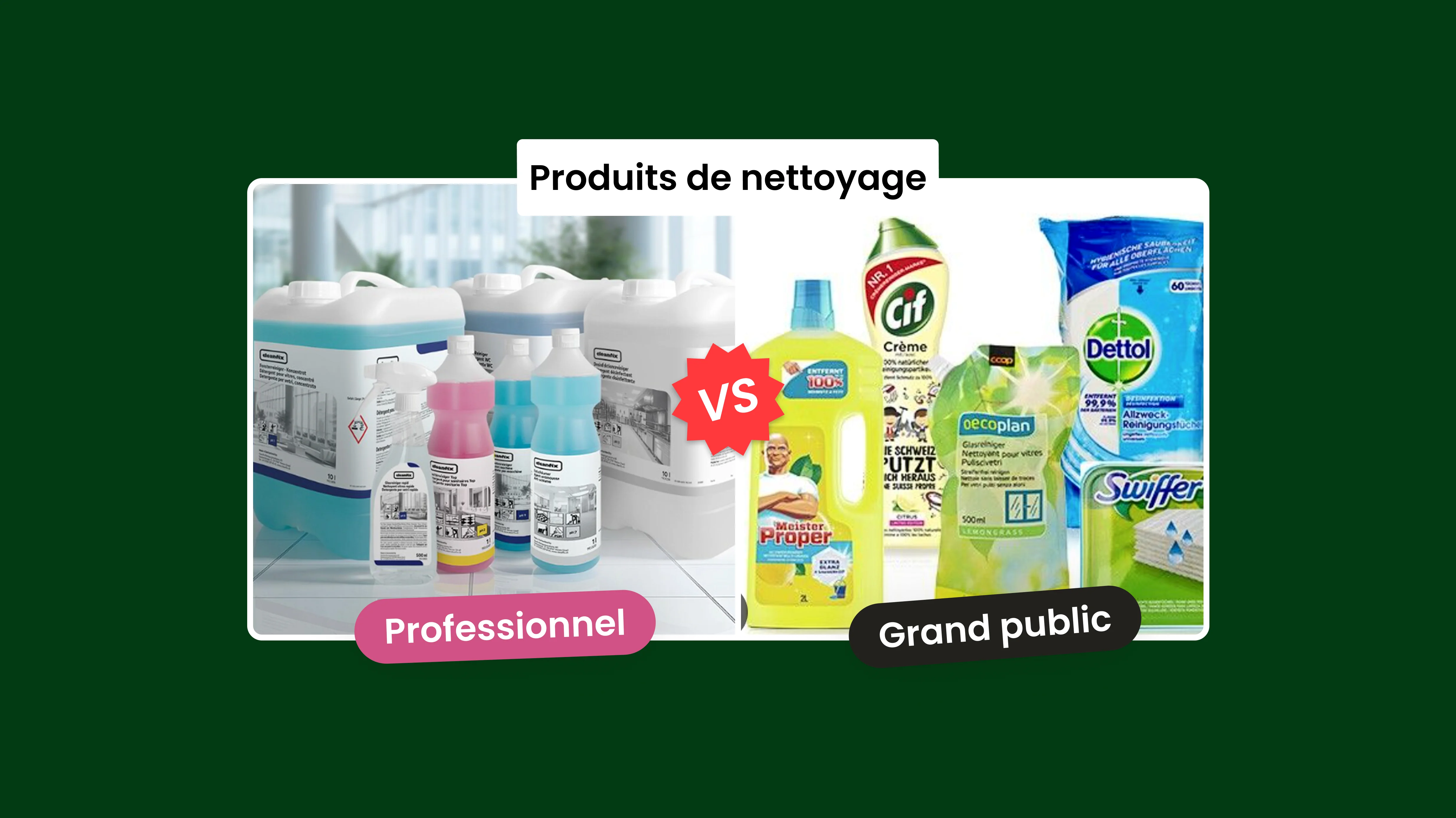 Produits de nettoyage professionnels vs grand public – Malo Nettoyage